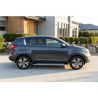 Sidetrin Maydos V2 (2 stk., aluminium ↗ rustfrit stål) Kia Sportage 2010–2015 foto 1