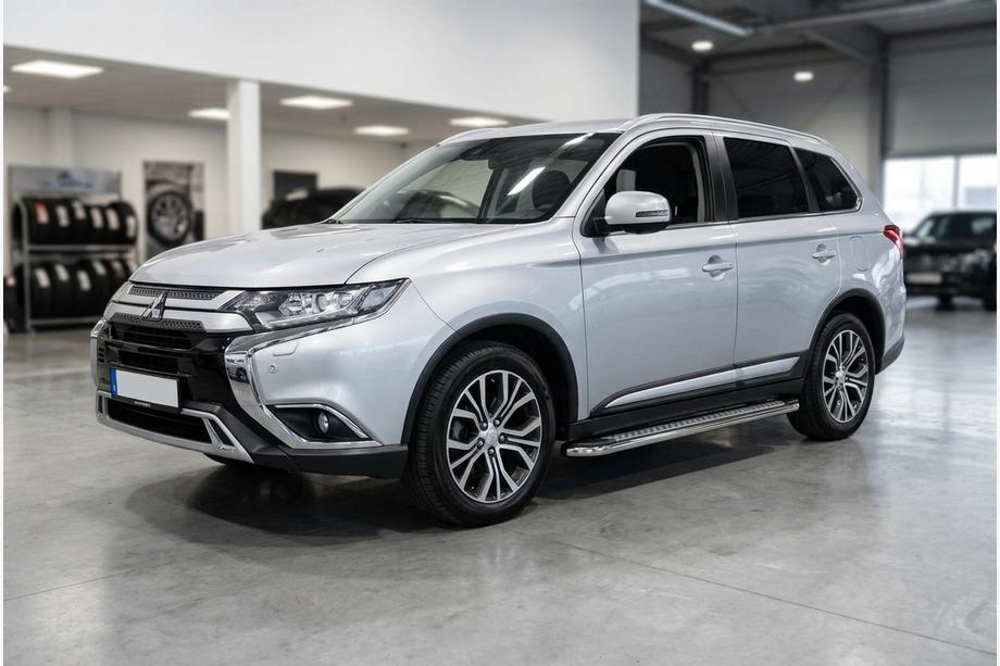 Mitsubishi Outlander 2012–2021 Sidetrin Maydos V2 (2 stk., aluminium ↗ rustfrit stål) Image