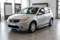 Dacia Sandero 2007–2013 Sidetrin Maydos V2 (2 stk., aluminium ↗ rustfrit stål) foto 1