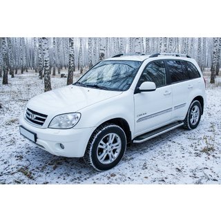 Sidetrin Maydos V2 (2 stk., aluminium ↗ rustfrit stål) Chery Tiggo 1 2005–2016 foto 1