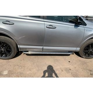 Sidetrin Maydos V2 (2 stk., aluminium ↗ rustfrit stål) Toyota Rav 4 2013–2018 foto 3