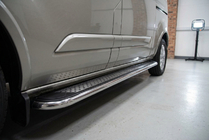 Ford Custom 2013–2022 Sidetrin Maydos V2 (2 stk., aluminium ↗ rustfrit stål) foto 1