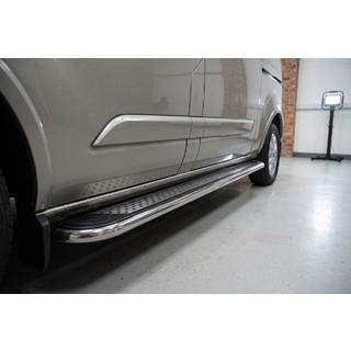 Sidetrin Maydos V2 (2 stk., aluminium ↗ rustfrit stål) Ford Custom 2013–2022 foto 1