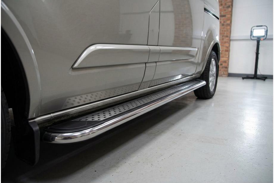 Ford Custom 2013–2022 Sidetrin Maydos V2 (2 stk., aluminium ↗ rustfrit stål) Image