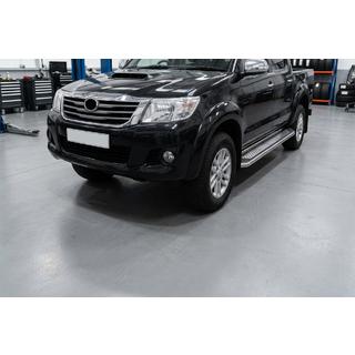 Sidetrin Maydos V2 (2 stk., aluminium ↗ rustfrit stål) Toyota Hilux 2006–2015 foto 1
