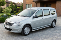 Dacia Logan MCV 2004–2014 Sidetrin Maydos V2 (2 stk., aluminium ↗ rustfrit stål) foto 3