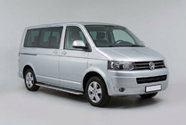 Volkswagen T5 2010–2015 Sidetrin Maydos V2 (2 stk., aluminium ↗ rustfrit stål) Kun til kort akselafstand foto 1