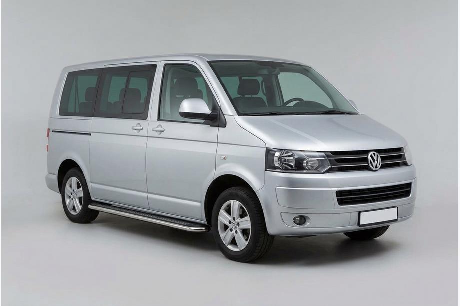 Volkswagen T5 2010–2015 Sidetrin Maydos V2 (2 stk., aluminium ↗ rustfrit stål) Kun til kort akselafstand Image