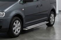 Volkswagen Caddy 2010–2015 Sidetrin Maydos V2 (2 stk., aluminium ↗ rustfrit stål) foto 1