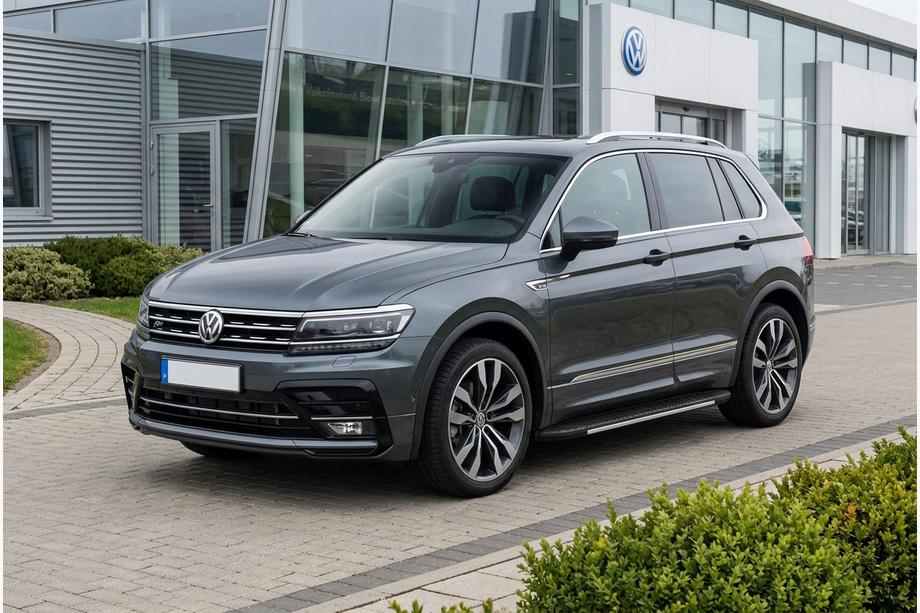 Volkswagen Tiguan 2016–2023 Sideskørter Bosphore Grey (2 stk., aluminium) Image
