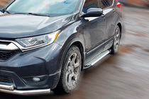 Honda CRV 2017–2022 Sidetrin Allmond Grey (2 stk., aluminium) foto 1