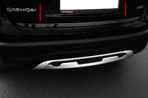 Nissan Qashqai 2014–2021 Bagagerumskantliste Sort Krom (rustfrit stål) foto 1