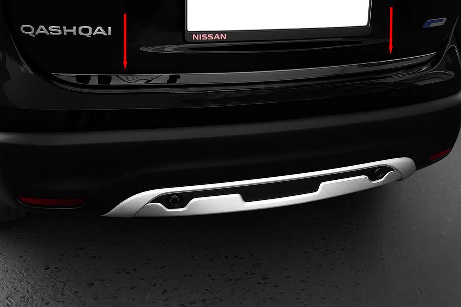Nissan Qashqai 2014–2021 Bagagerumskantliste Sort Krom (rustfrit stål) Image