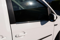 Volkswagen Caddy 2015–2020 Vindueslister sort krom (2 stk., rustfrit stål) foto 1