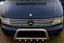Mercedes Vito W638 1996–2003 Kølergrill-lister (V-class, rustfrit stål) 8 dele foto 3