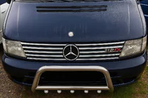 Mercedes Vito W638 1996–2003 Kølergrill-lister (V-class, rustfrit stål) foto 3