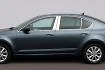 Skoda Octavia III A7 2013–2019 Dørstolpelister (6 stk., rustfrit stål) foto 1