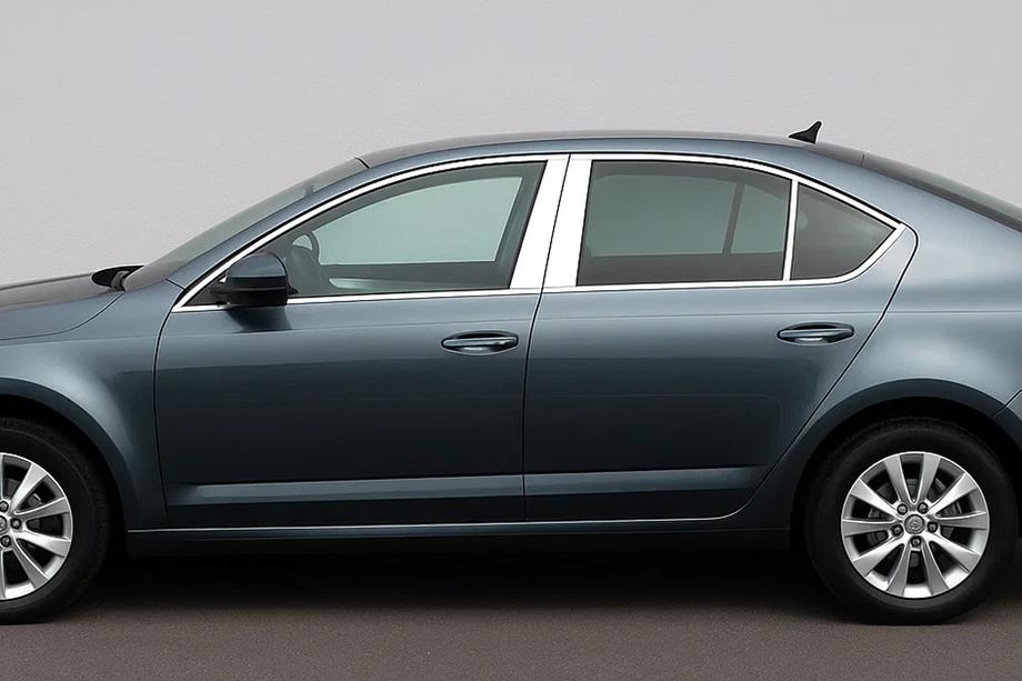 Skoda Octavia III A7 2013–2019 Dørstolpelister (6 stk., rustfrit stål) Image