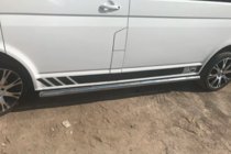 Volkswagen T6 2015–2024 Siderør (2 stk., rustfrit stål) 70 mm, lang akselafstand foto 8