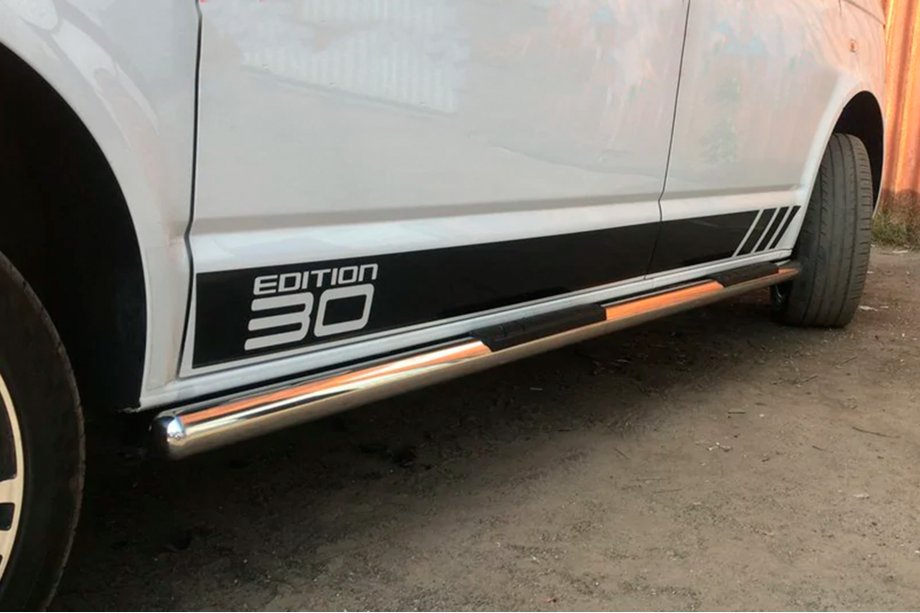 Volkswagen T6 2015–2024 Siderør (2 stk., rustfrit stål) 70 mm, lang akselafstand Image