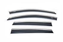 Volkswagen Polo 2010–2017 Vindafvisere med kromliste HB (4 stk., Niken) foto 2