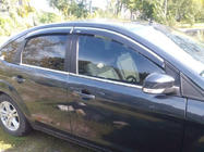Ford Focus II 2005–2008 Vindafvisere til sideruder med kromliste SD/HB (4 stk., Niken) foto 1