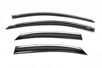 Ford Focus II 2008–2011 Vindafvisere til sideruder med kromliste SD/HB (4 stk., Niken) foto 1