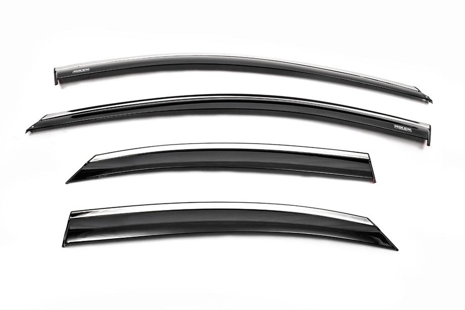 Ford Focus II 2008–2011 Vindafvisere til sideruder med kromliste SD/HB (4 stk., Niken) Image