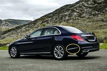Mercedes C-klasse W205 2014–2021 Dæklister til dørmolding V1 (rustfrit stål) foto 2