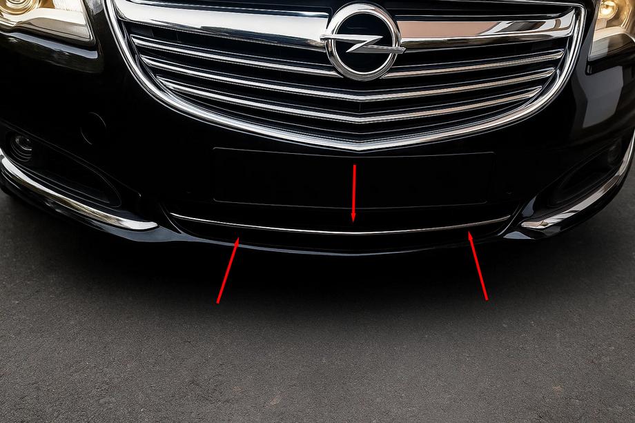 Opel Insignia 2008–2017 Dæklister til kofangergrill (rustfri stål) Image