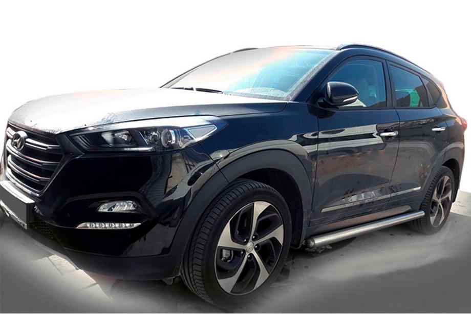 Hyundai Tucson TL 2016–2021 Siderør (2 stk., rustfrit stål) Image
