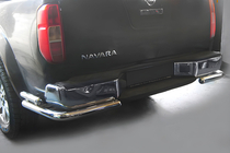 Nissan Navara 2006–2015 Bageste beskyttelsesbøjle AK003 dobbelt (rustfrit stål) foto 1