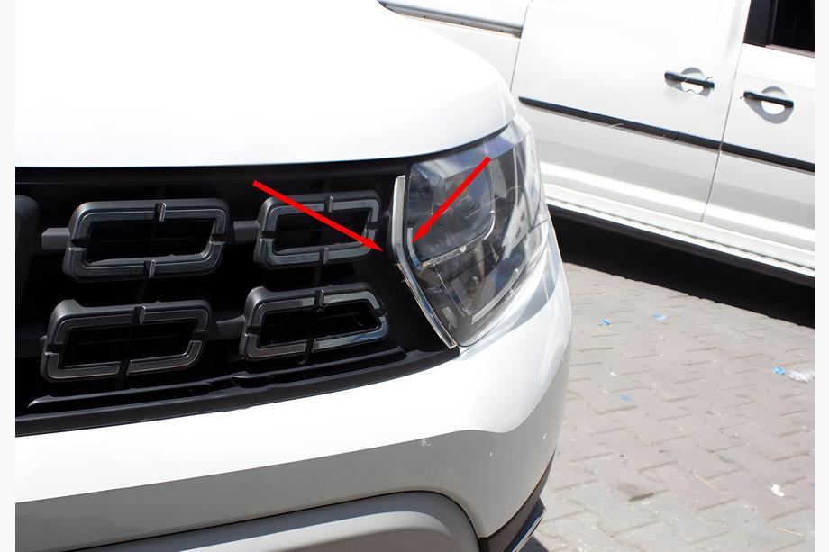 Dacia Duster 2018–2024 Grill-lister (2 stk., rustfrit stål) Image