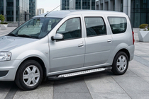 Dacia Logan MCV 2004–2014 Sidetrin X5-type (2 stk., alu.) foto 1