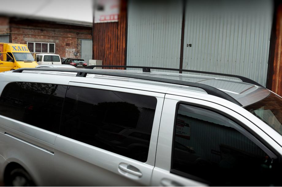 Mercedes Vito/V-klasse W447 2014– Sorte tagrælinger CAN originalt design (metal fødder) Lang akselafstand (LONG) Foto 3