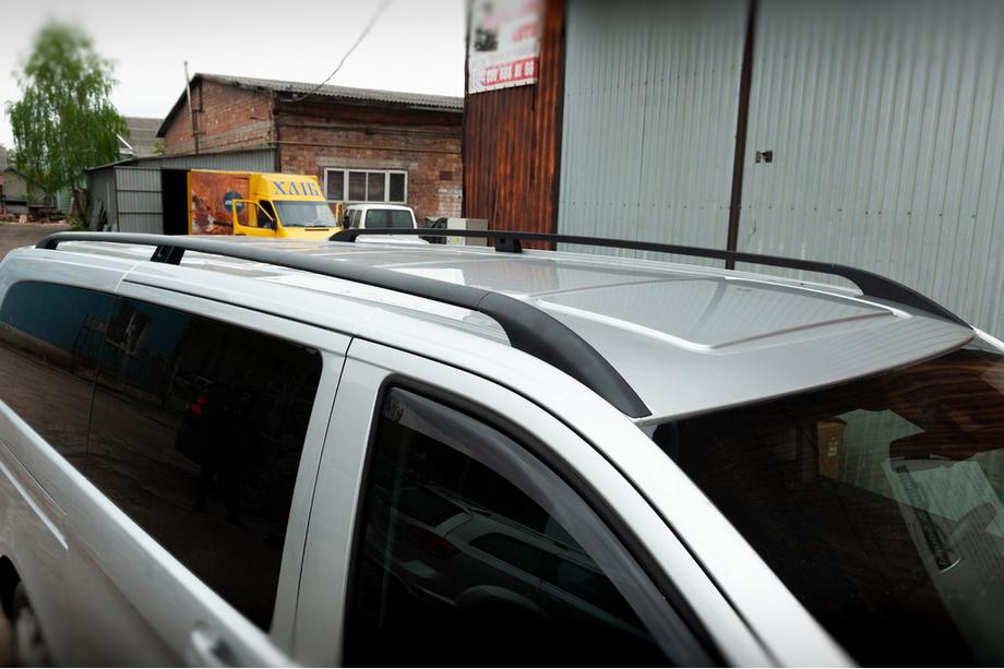 Mercedes Vito/V-klasse W447 2014– Sorte tagrælinger CAN originalt design (metal fødder) Image
