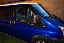 Ford Transit 2000–2014 Vindueslister i rustfrit stål (2 stk.) foto 4