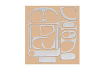 Ford Transit 2000–2014 Instrumentbordslister (2000-2006) Aluminium foto 4