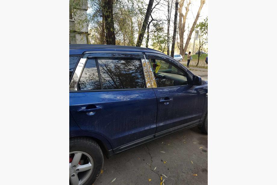 Hyundai Santa Fe 2 2006–2012 Dørstolpe-lister (6 stk., rustfrit stål) Image