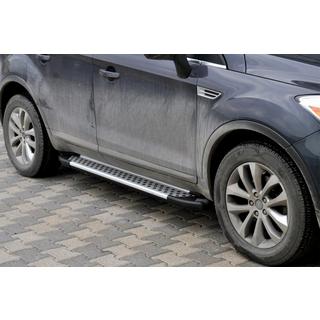 Sidetrin Allmond Grey (2 stk., aluminium)