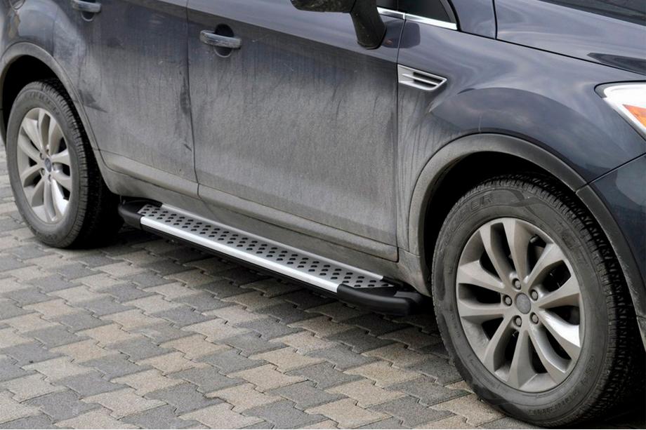 Ford Kuga 2008–2013 Sidetrin Allmond Grey (2 stk., aluminium) Image