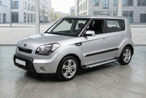 Kia Soul I 2008–2013 Sidetrin Allmond Grey (2 stk., aluminium) foto 1