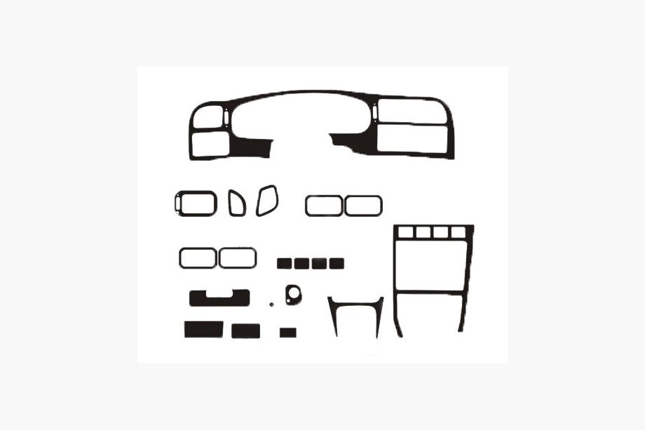 Nissan Sunny 1990–1995 TILBUD! Instrumentbordslister i aluminium-look Image