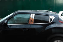 Nissan Juke 2010–2019 Dørstolpelister (8 stk., rustfrit stål) foto 1