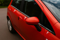Nissan Micra K12 2003–2010 Vindueslister (6 stk., rustfrit stål) foto 1