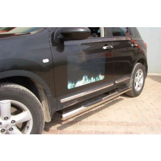 Siderør (2 stk., rustfrit stål) Nissan Qashqai 2007–2010 foto 1