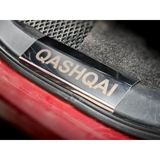 Krom dørtrinslister til plast (4 stk., rustfrit stål) Nissan Qashqai 2010–2014 foto 3