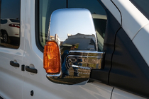 Ford Transit 2014– Spejlkapper (2 stk., krom) Poleret rustfrit stål foto 1