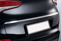 Hyundai Tucson TL 2016–2021 Kantliste over nummerpladen (2015—2018, øvre, smal, rustfri) Carmos - Tyrkisk stål foto 1