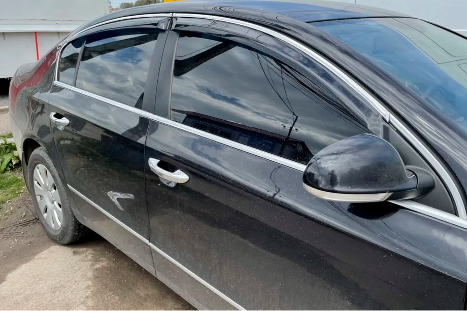 Volkswagen Passat B6 2006–2012 Vindafvisere med kromliste SD (4 stk., HIC) Image